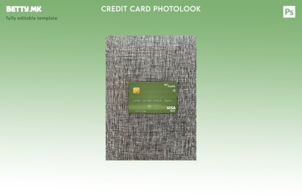 модерен стил Чешката Ер Банка виза дебитна картичка photolook преден шаблон